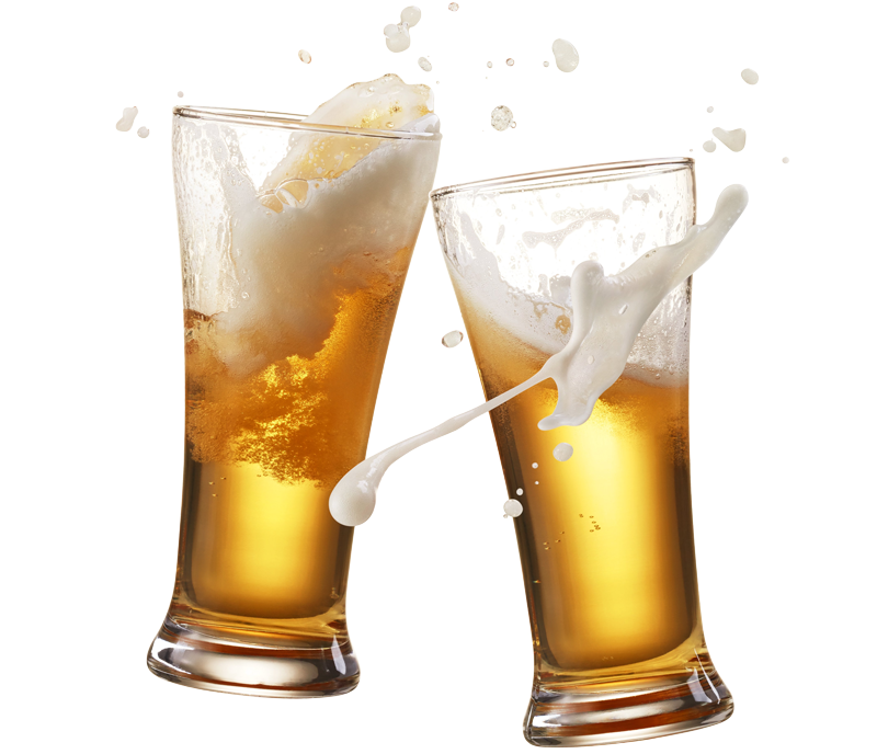Draft Beer Glasses Toasting