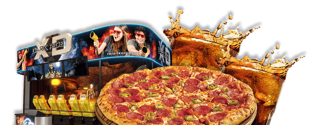 family-pack-xd Family Pack - XD Dark Ride, Pizza & Drinks